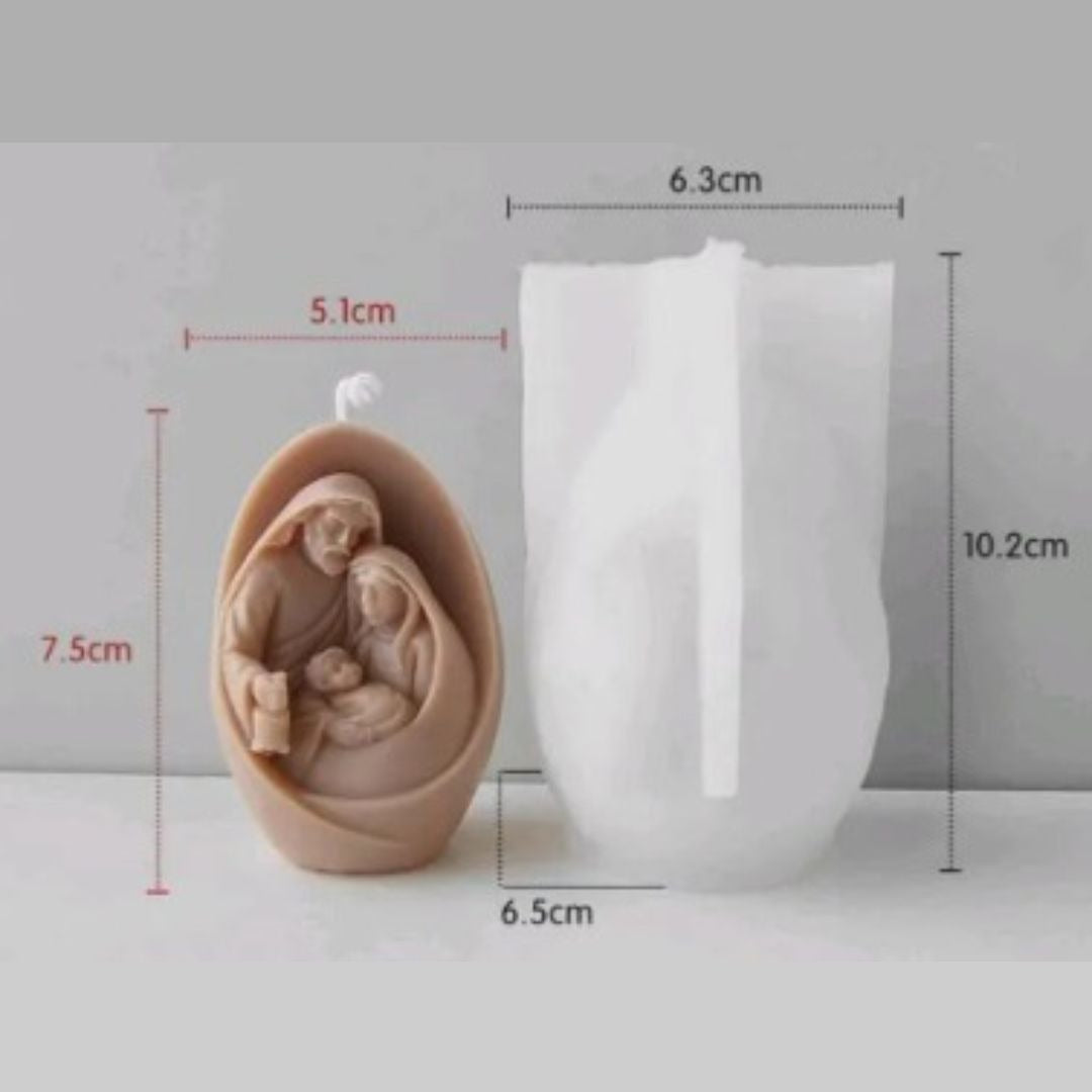 Molde Silicona Sagrada Familia para Velas