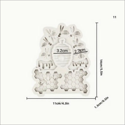 Molde Silicona Colmena y Panal de Abejas