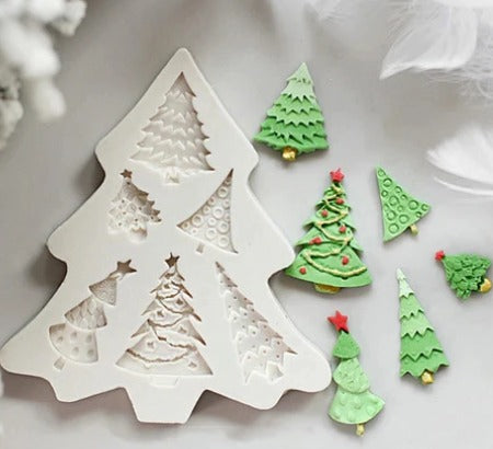 Molde Silicona Mini Pinos de Navidad