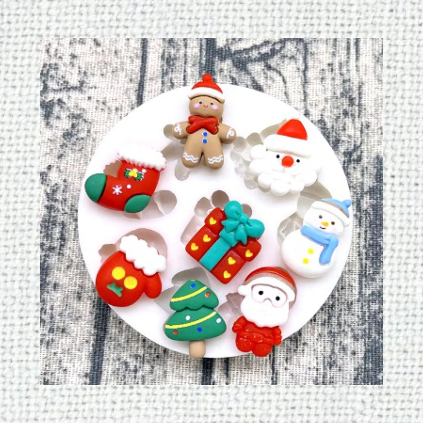 Molde Silicona Mini Navidad Tierna