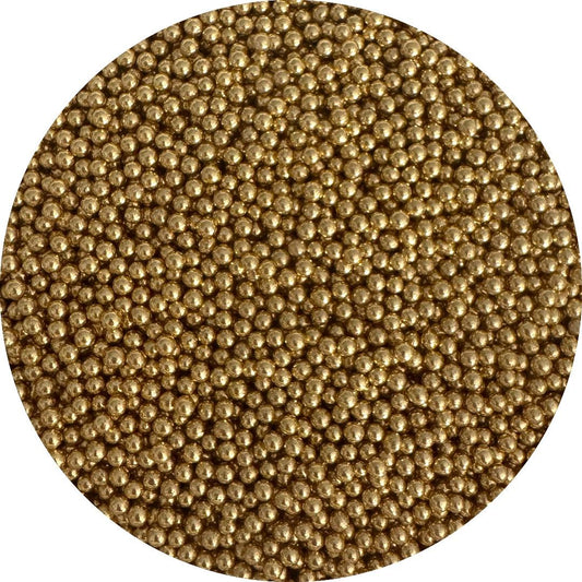 Perlas Doradas Brillantes 3 mm  x 50 g