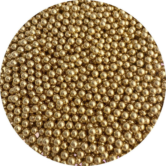 Perlas Doradas Brillantes 6 mm  x 50 g