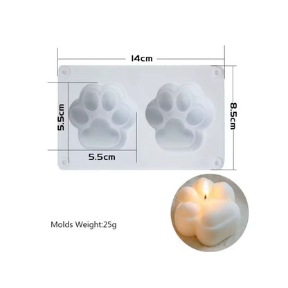 Molde Silicona Huellas x 2 Cavidades