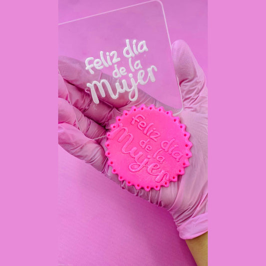 Sello Alto Relieve Feliz Dia de la Mujer