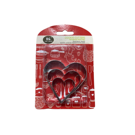 cortadores corazón x 3 pc