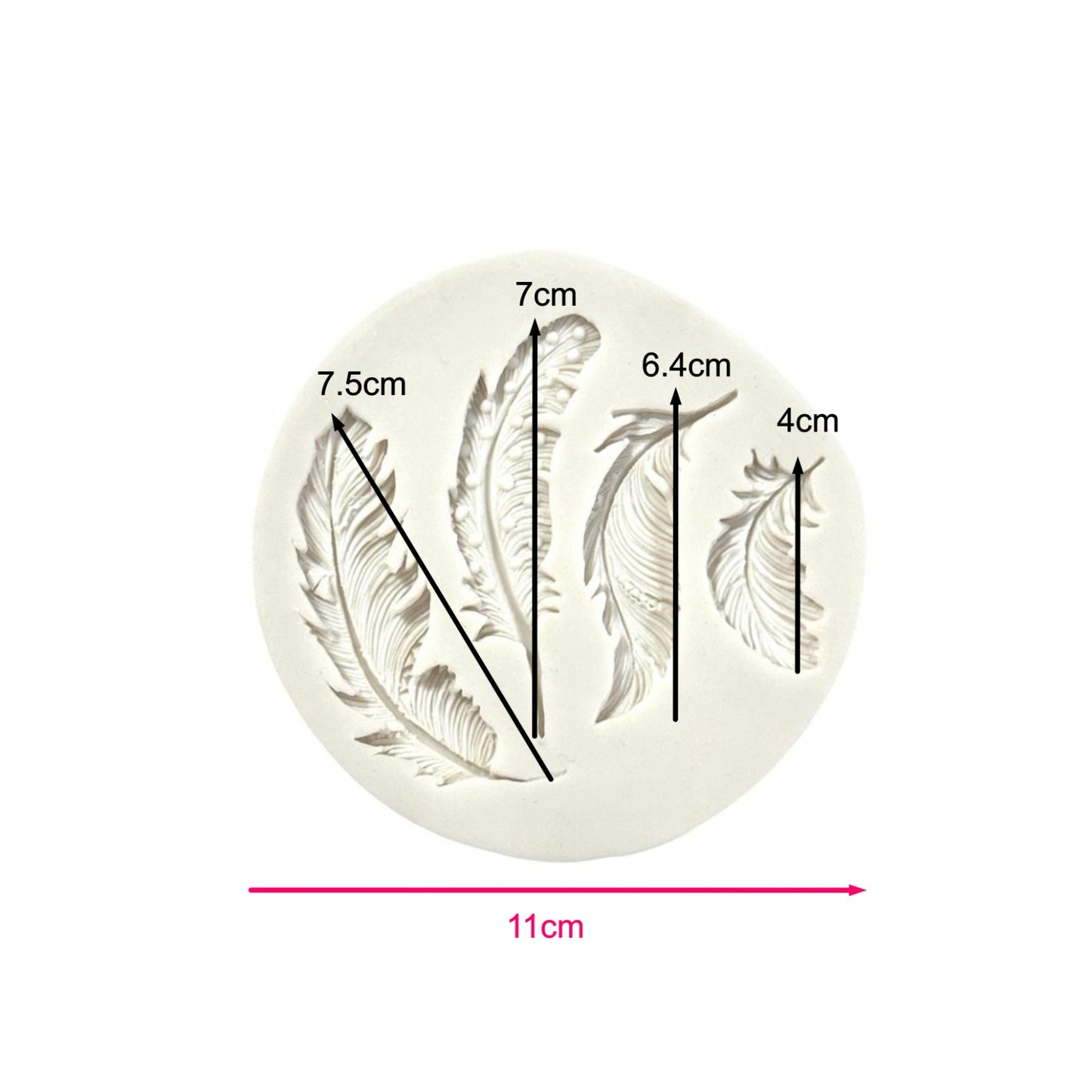 Molde Silicona Plumas Románticas