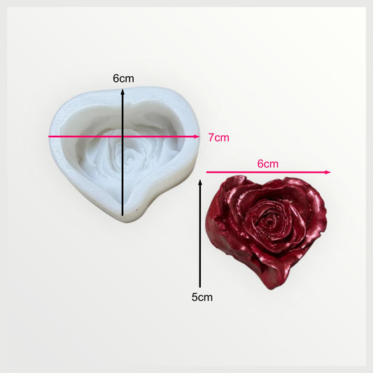 Molde Rosa Corazón 3D