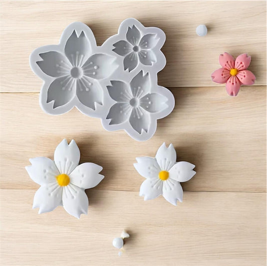 Molde Silicona Flor de Cerezo X 3