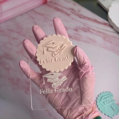 Sello Alto Relieve Feliz Grado