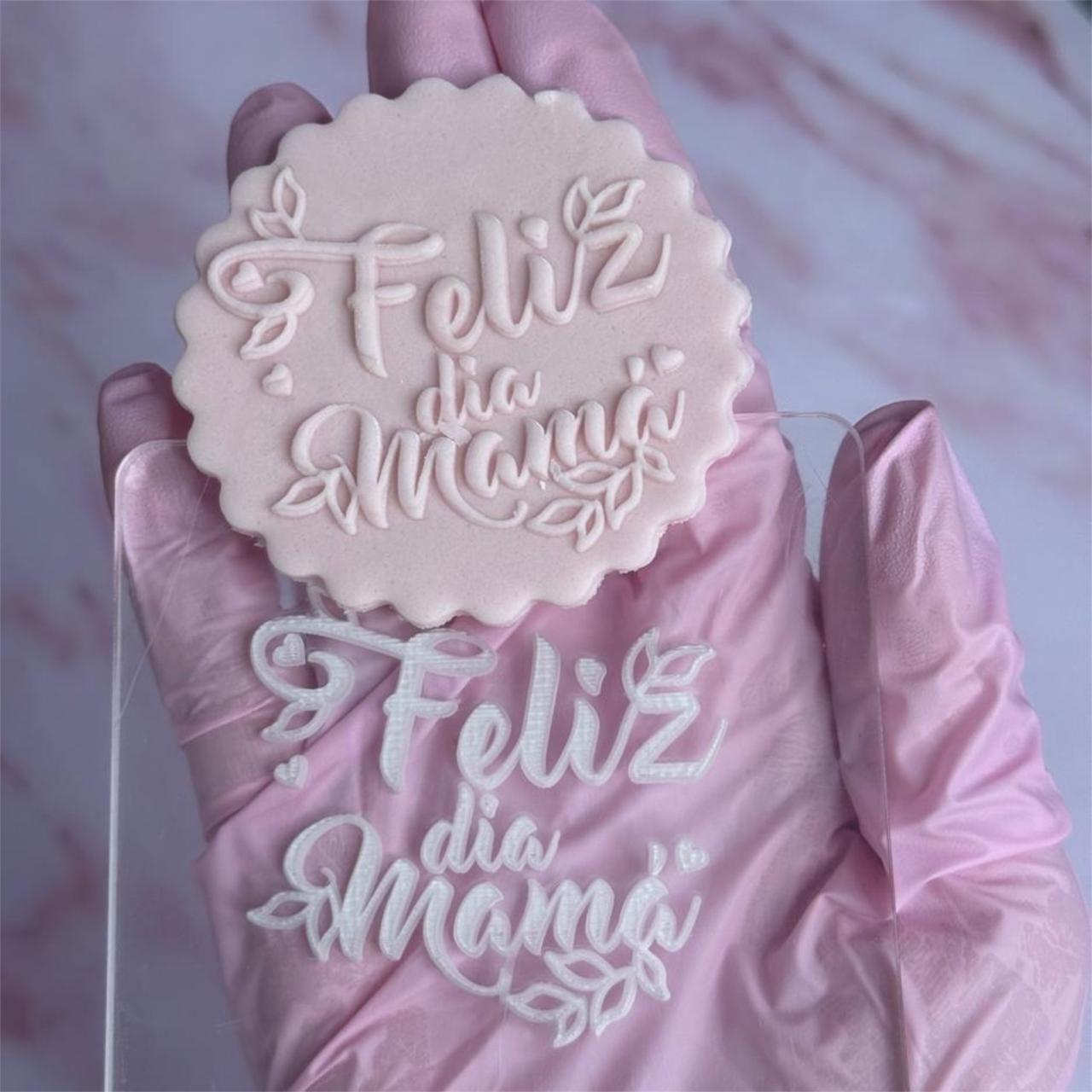 Sello Alto Relieve Feliz Día Mamá