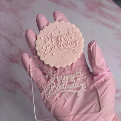 Sello Alto Relieve Happy Birthday # 2