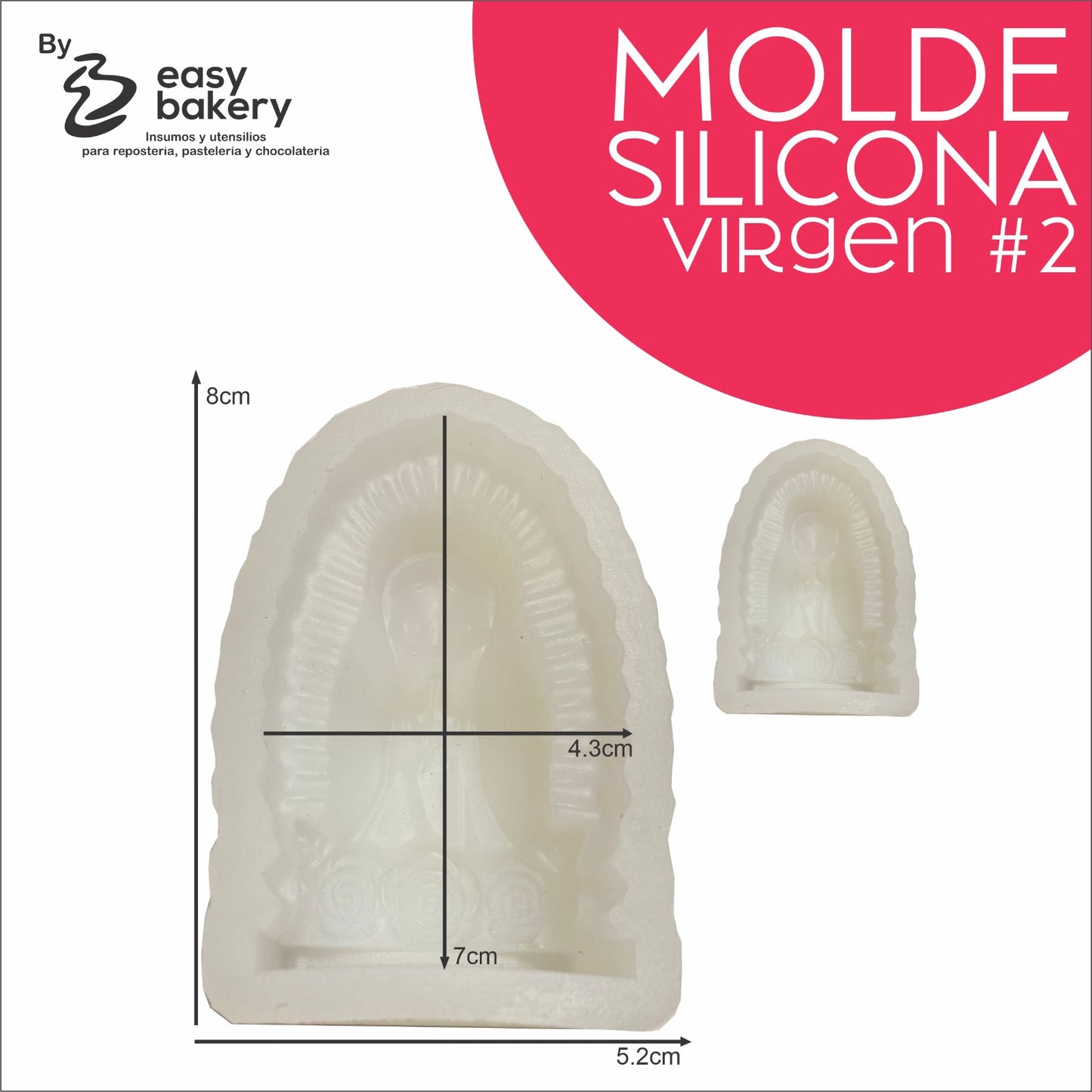 Molde Silicona Virgen de Guadalupe