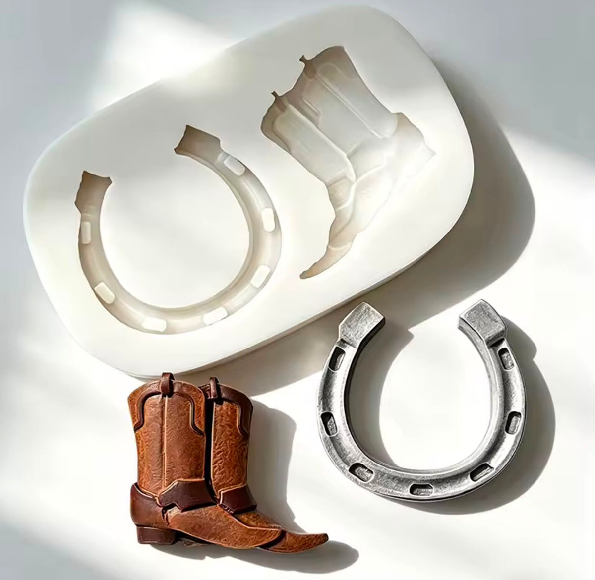 Molde Silicona Botas Y Herradura