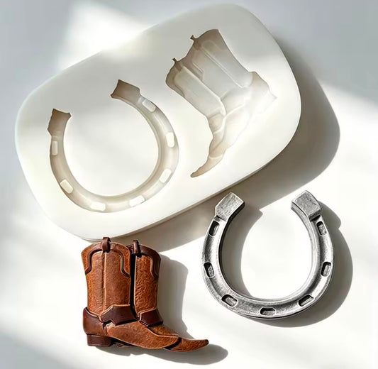 Molde Silicona Botas Y Herradura