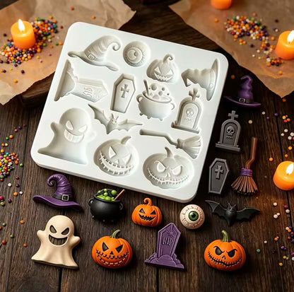 Molde Silicona Halloween Surtido x 13