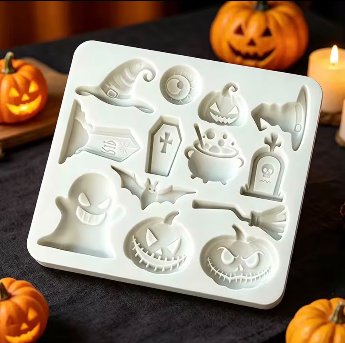 Molde Silicona Halloween Surtido x 13
