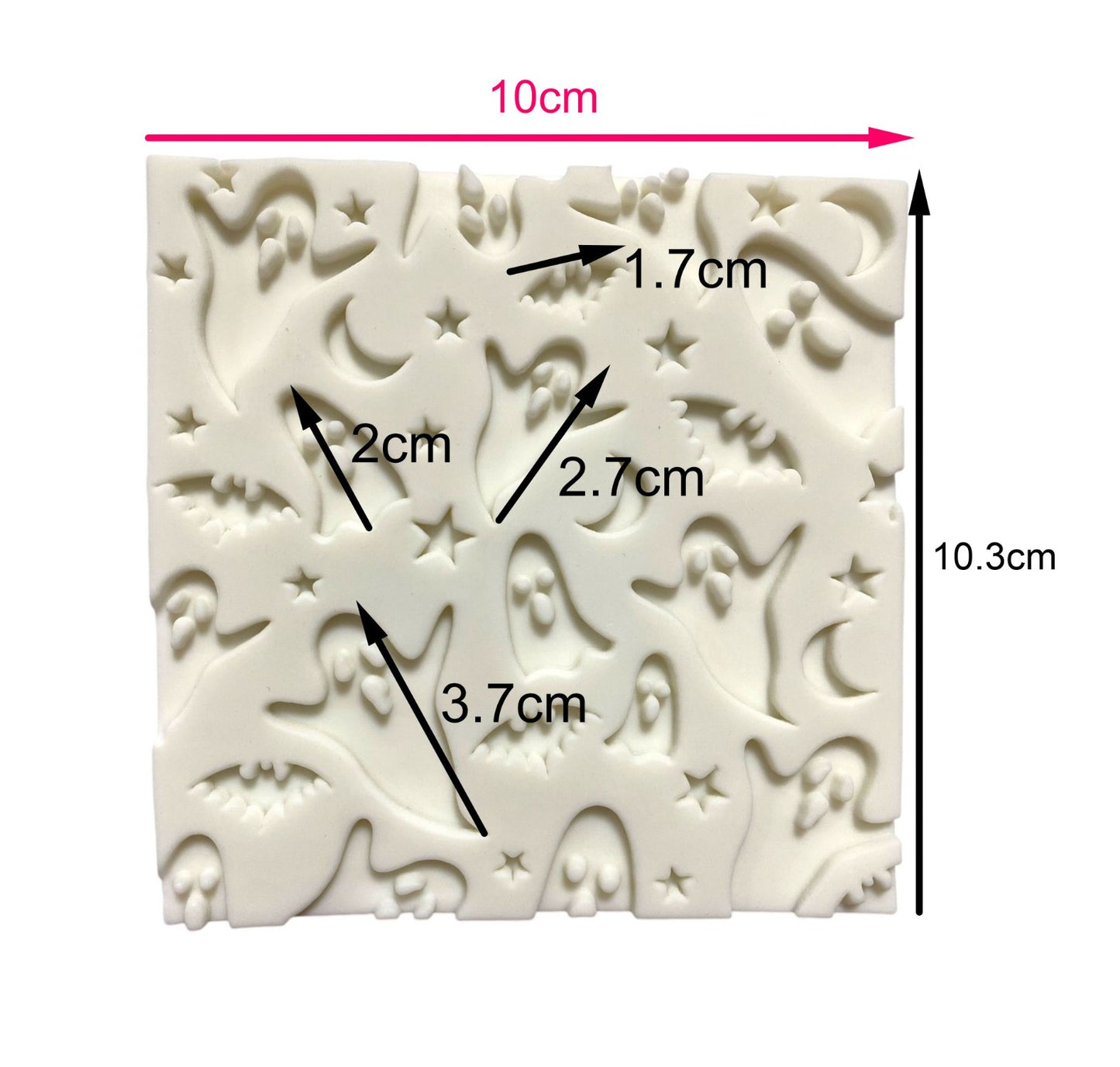 Molde Silicona Mini Fantasmas Surtido