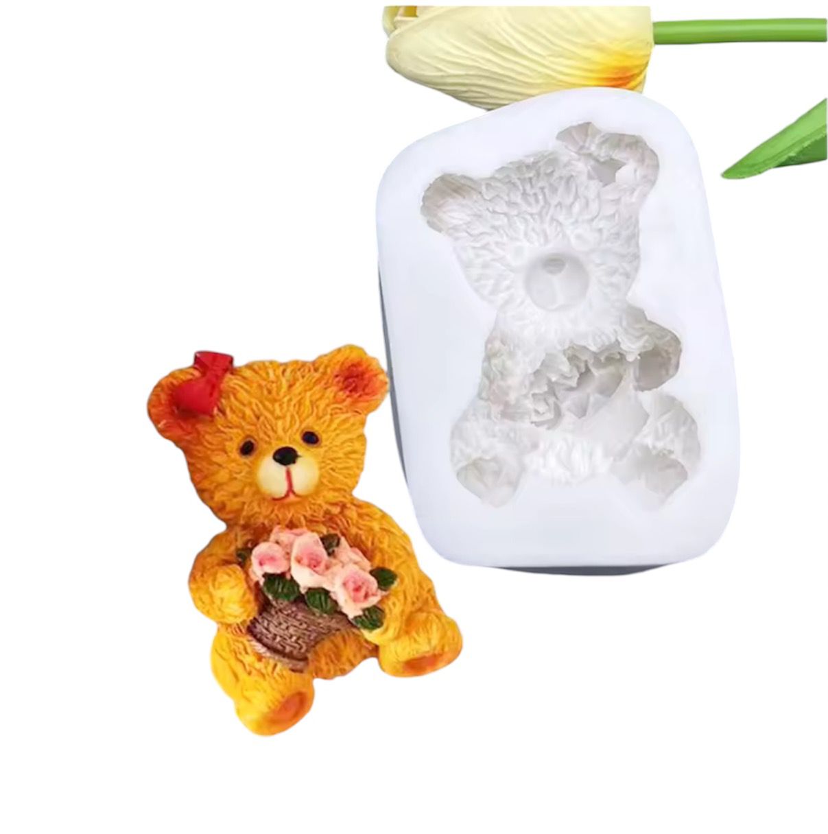 Molde Silicona  Osita Coqueta