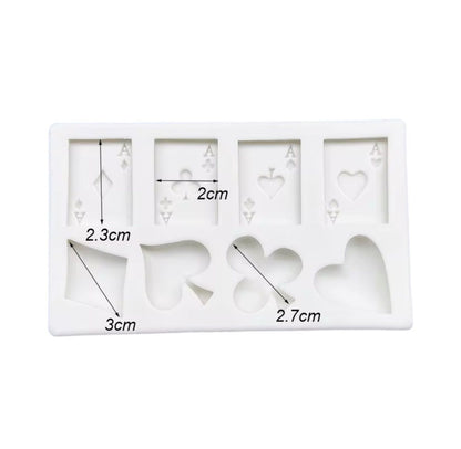 Molde Silicona Mini Cartas de Póker