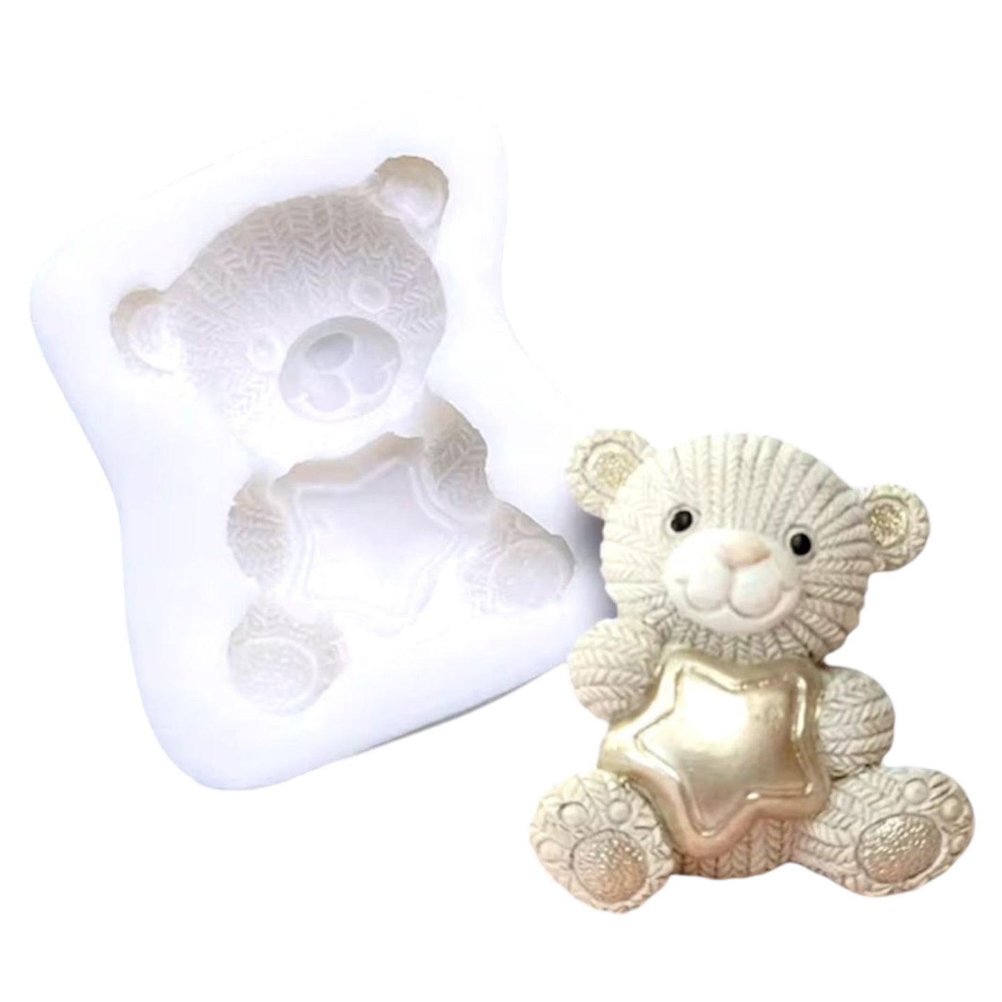 Molde Silicona Oso Baby Shower