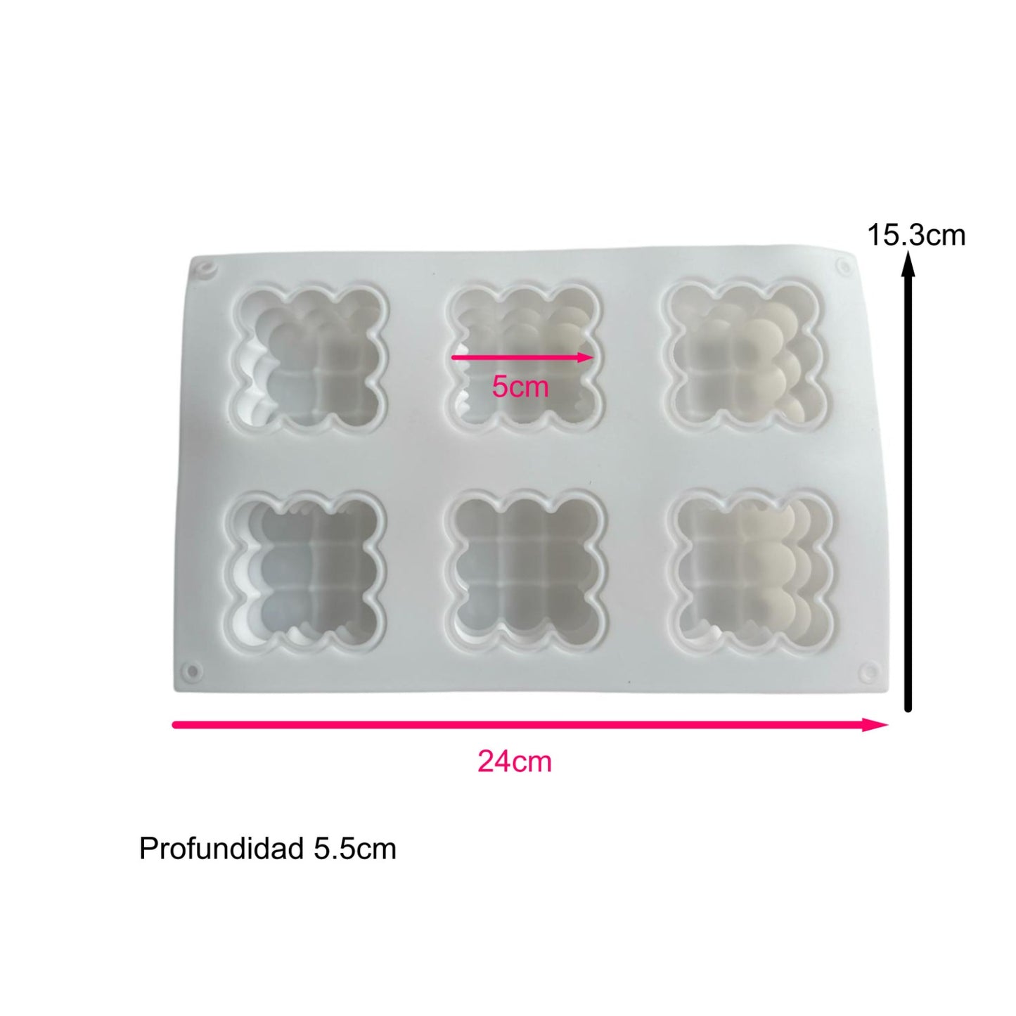 Molde Burbujas 3d x 6