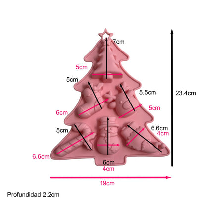 Molde Postre Navidad  x 6