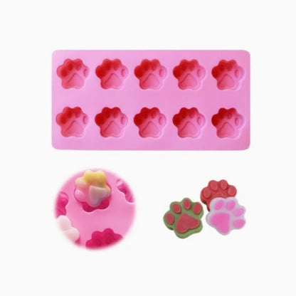 Molde Silicona Huellas X 10 Cavidades