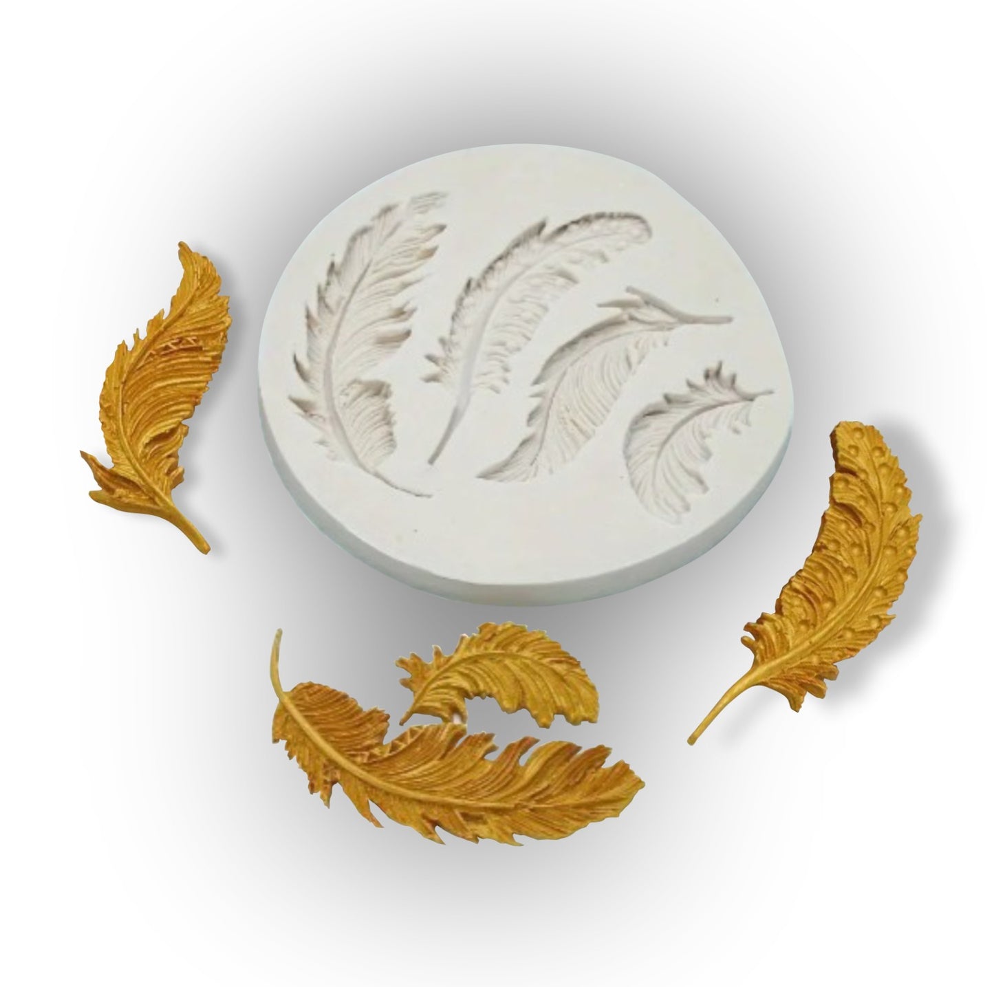 Molde Silicona Plumas Románticas