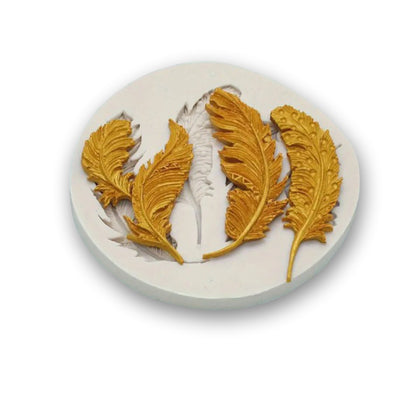 Molde Silicona Plumas Románticas