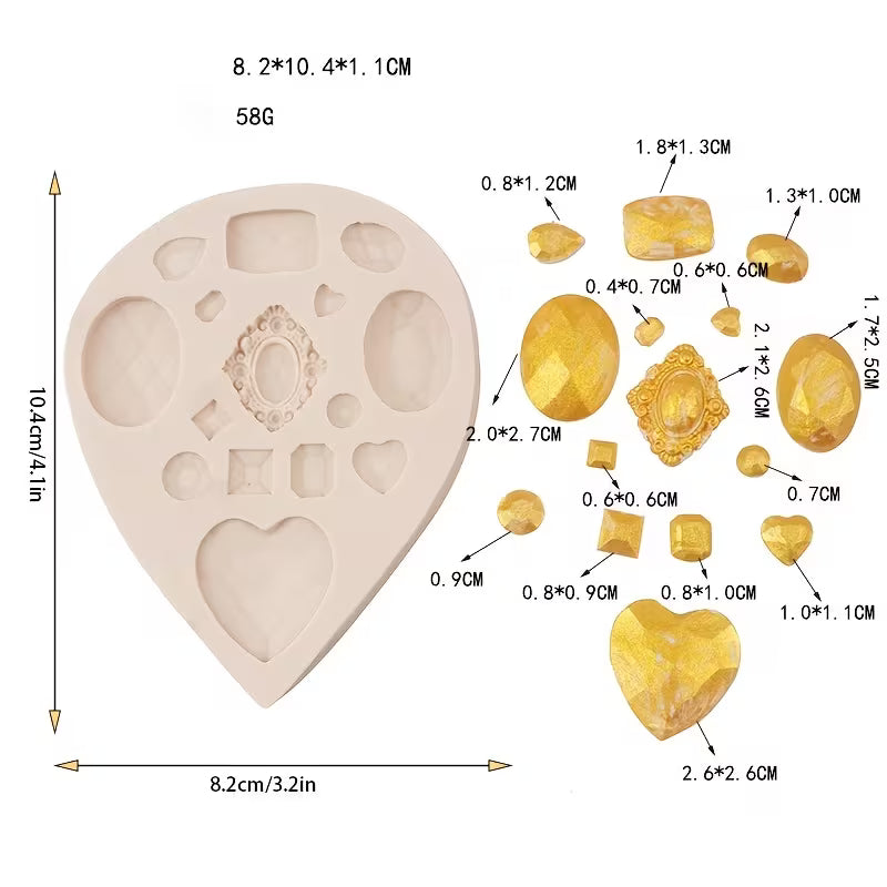Molde Silicona Gemas Preciosas
